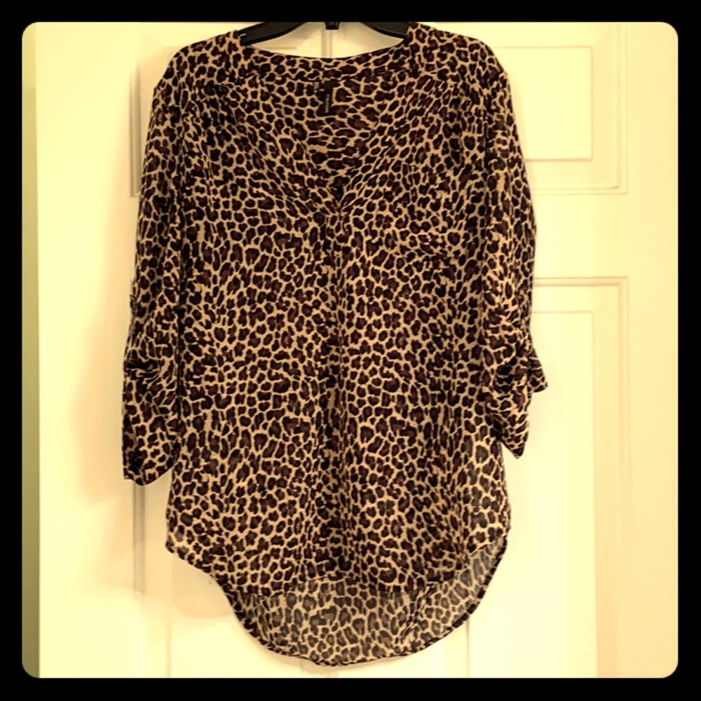 Maurices leopard print blouse